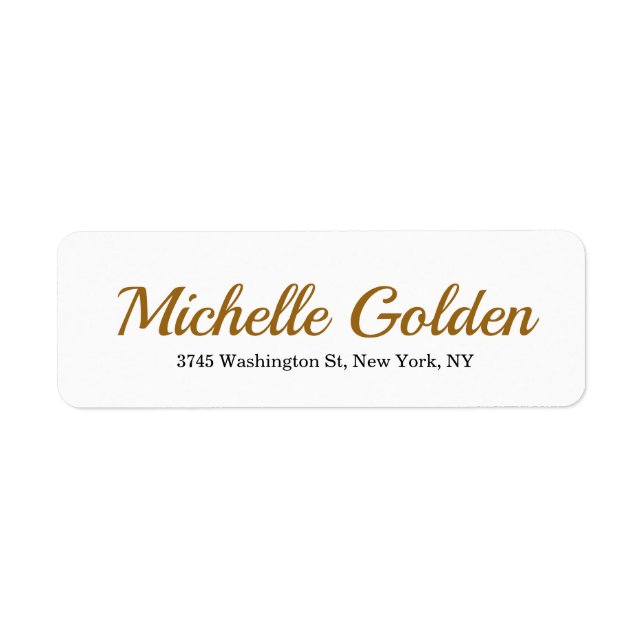 Schlicht Elegante Minimalistisch Golden Brown (Vorne)