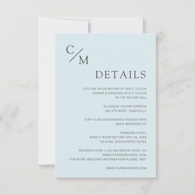 Schlicht elegante Monogramm (Vorderseite)