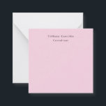 Schlicht Elegantes helles Rosa Einfach Minimalisti Mitteilungskarte<br><div class="desc">Einfaches, modernes, minimalistisches Design. Diese Vorlage kann an alle beruflichen Beruf angepasst werden.</div>
