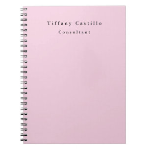 Schlicht Elegantes helles Rosa Einfach Minimalisti Notizblock