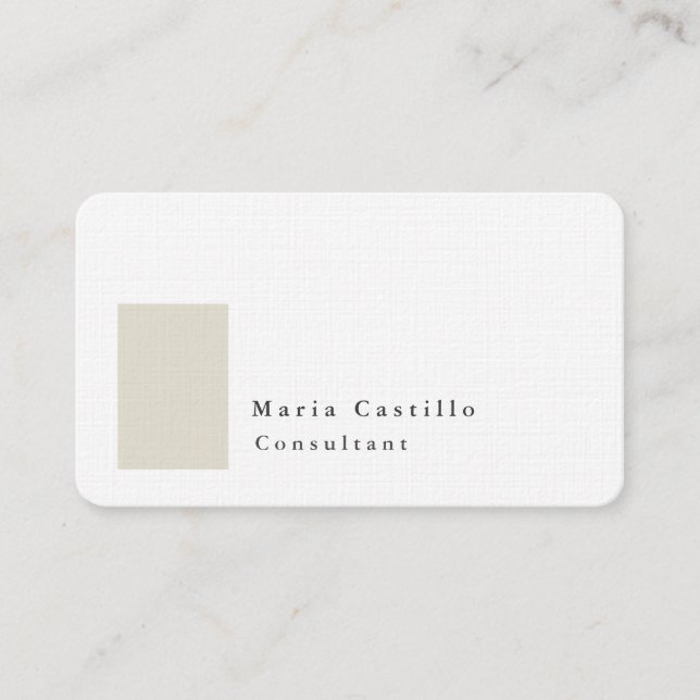 Schlicht Elegantes modernes Minimalistisches Desig Visitenkarte (Vorderseite)