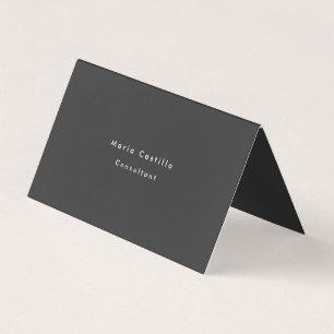 Schlicht Elegantes Schwarzes Minimalistisch Modern Visitenkarten