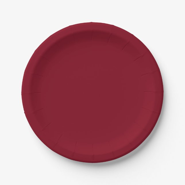 Schlicht Garnet Red Pappteller (Vorderseite)