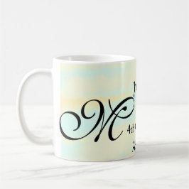 schlicht-gelb-blaue Aquarelllehrer Wertschätzung Kaffeetasse