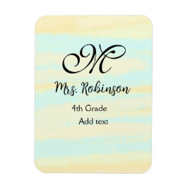 schlicht-gelb-blaue Aquarelllehrer Wertschätzung Magnet