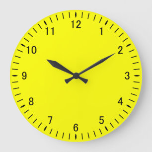 Schlicht Gelbe 21A Acrylmauer-Uhr Große Wanduhr