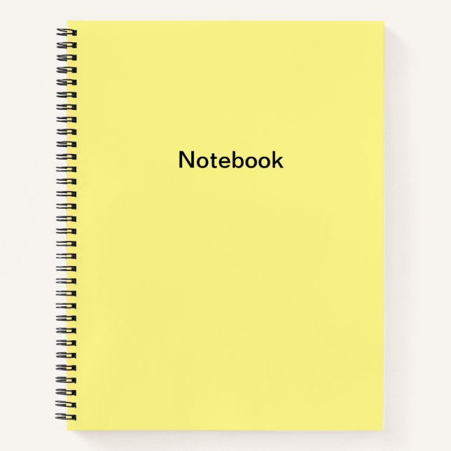 Schlicht-Gelbes Notebook Notizbuch (Vorderseite)