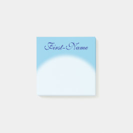 Schlicht, grundlegend, Himmel-Blau-Hintergrund + Post-it Klebezettel