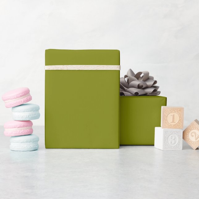 Schlicht grüne  Dill Pickle Geschenkpapier (Babyparty)