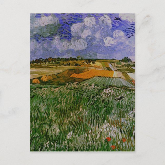 Schlicht in der Nähe von Auvers, Van Gogh Fine Art Postkarte (Vorderseite)