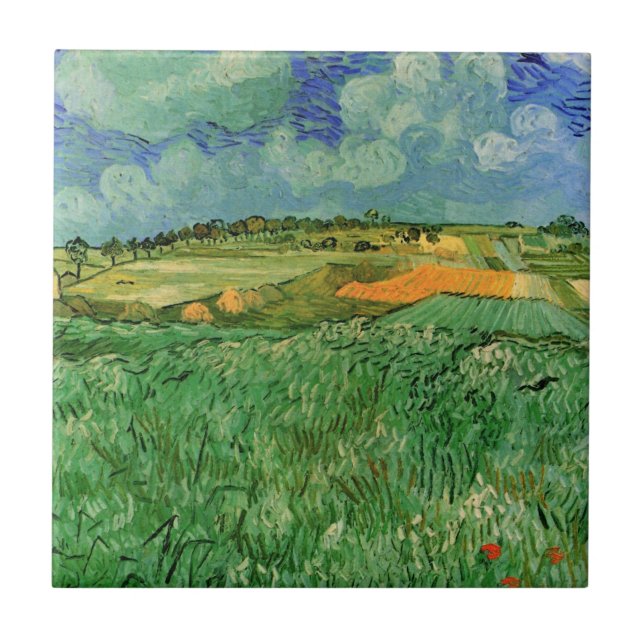 Schlicht in der Nähe von Auvers von Vincent van Go Fliese (Vorderseite)