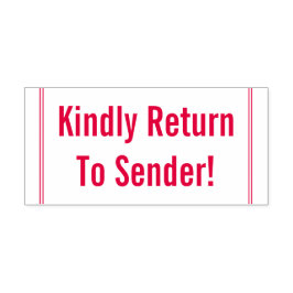 Schlicht "Kehrt zum Absender zurück!" Briefmarke Permastempel