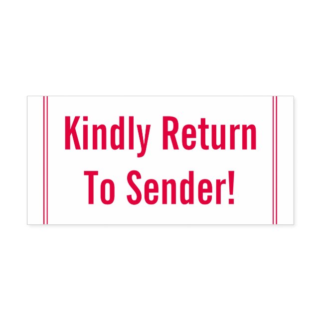 Schlicht "Kehrt zum Absender zurück!" Briefmarke Permastempel (Design)