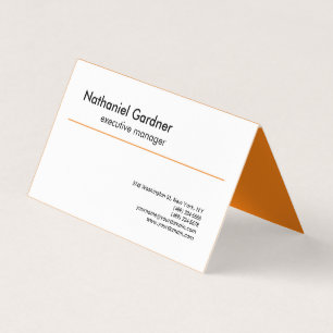 Schlicht kreativ Modernes Minimalistisches Orangen Visitenkarten