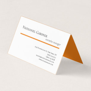 Schlicht kreativ Modernes Minimalistisches Orangen Visitenkarten