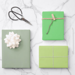Schlicht Laurel Pastel Gelbe Grüne Schattierungen  Geschenkpapier Set