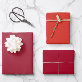 Schlicht Madder MIT MU Red Shades 3 Tones Geschenkpapier Set