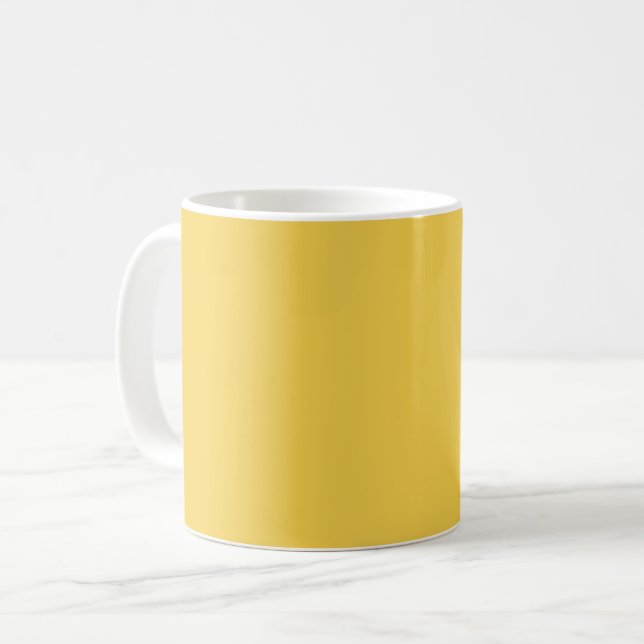 Schlicht Marigold Yellow in fester Farbe Kaffeetasse (Vorderseite Links)