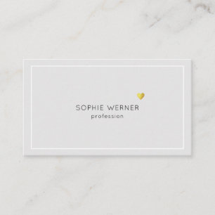 schlicht-minimalistisch-elegantes kleines, hellgra visitenkarte