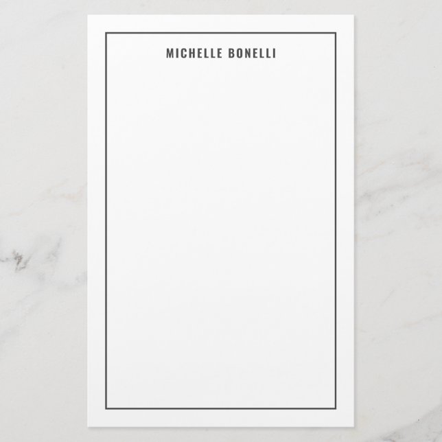 Schlicht Minimalistische Beruflich Moderne Briefpapier (Vorderseite)