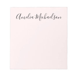 Schlicht modern, minimalistisch, pastellrosa notizblock