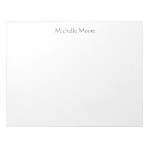 Schlicht Moderner Minimalistischer Name Personalis Notizblock