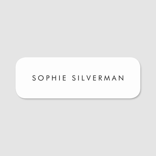 Schlicht Namensschild (Vorderseite)