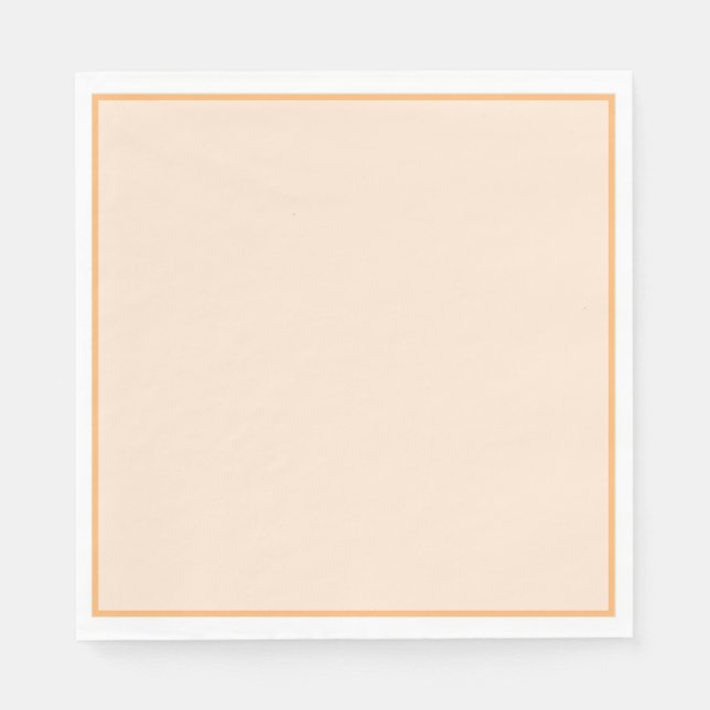 Schlicht orangefarbene Papierservietten (Vorderseite)