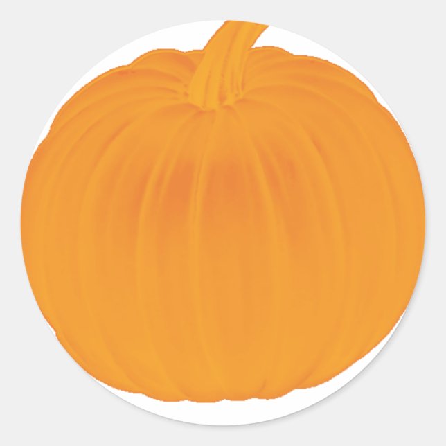 Schlicht Pumpkin Runder Aufkleber (Vorderseite)
