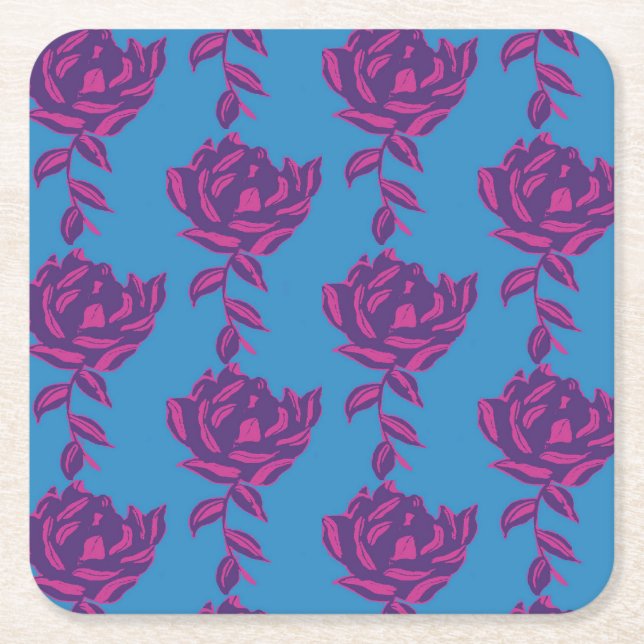 Schlicht Rechteckiger Pappuntersetzer (Vorderseite)