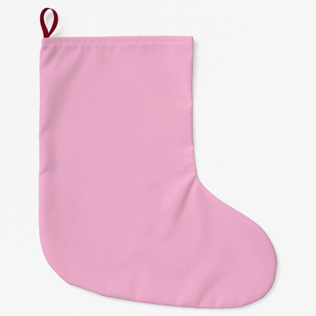 Schlicht rosa Farbe      Großer Weihnachtsstrumpf (Vorderseite)