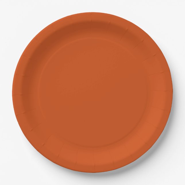 Schlicht rostig, rostfrei, orange pappteller (Vorderseite)