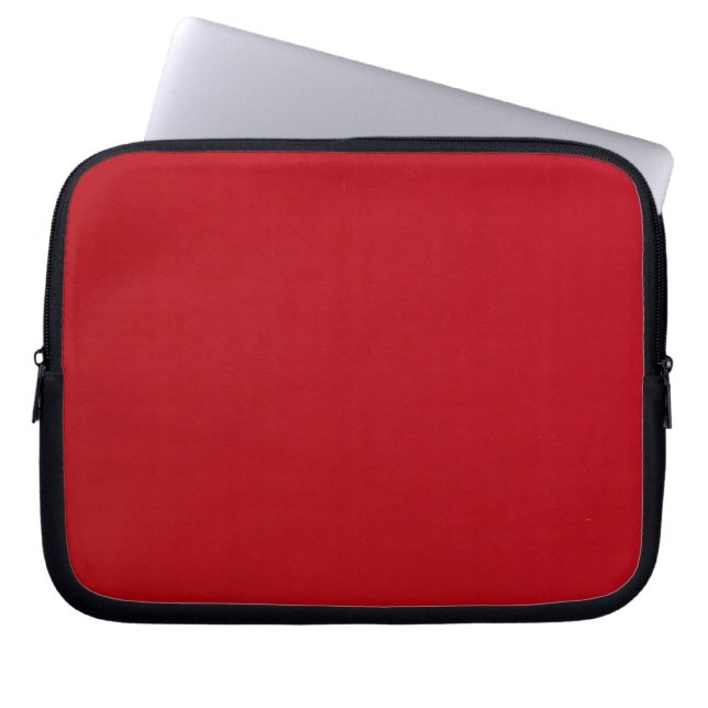 Schlicht rote Farbe Laptopschutzhülle (Vorderseite)