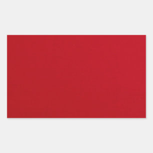 Schlicht rote Farbe Rechteckiger Aufkleber