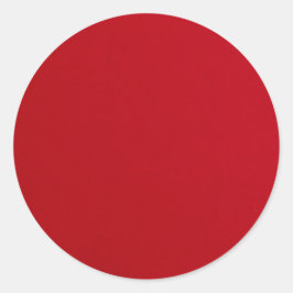 Schlicht rote Farbe Runder Aufkleber