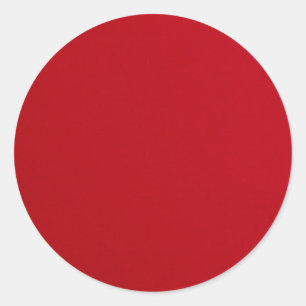 Schlicht rote Farbe Runder Aufkleber