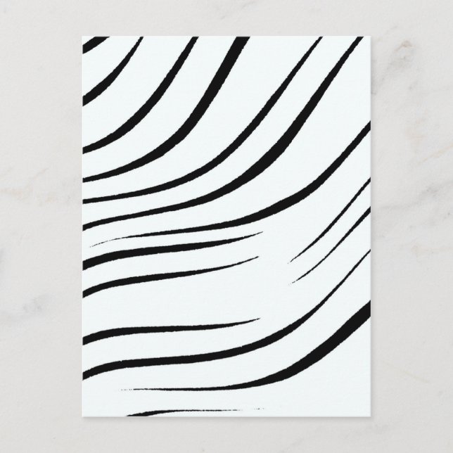 Schlicht Schwarz-Weiß Postkarte (Vorderseite)