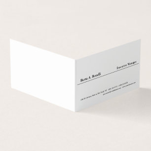 Schlicht Schwarz-weiße Minimalistisch Moderne Visitenkarten