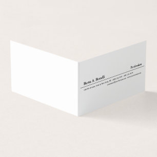 Schlicht Schwarz-weiße Minimalistisch Moderne Visitenkarten