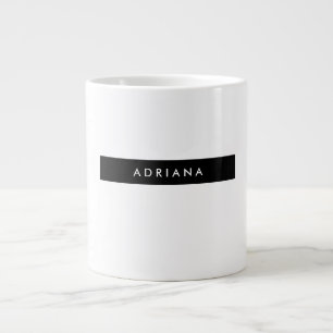 Schlicht Schwarz-weißer Beruflicher Minimalistisch Jumbo-Tasse