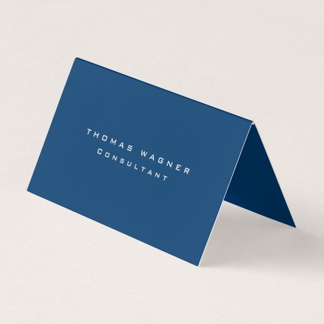 Schlicht Simple Blue Trendy Minimalistisch Visitenkarten (Vorderseite)
