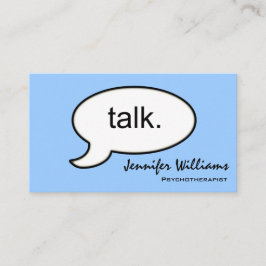 Schlicht Talk Psychotherapeut Moderne Visitenkarte
