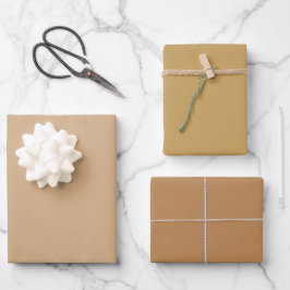 Schlicht Toast Camel Leinwand Brown Shades 3 Tones Geschenkpapier Set