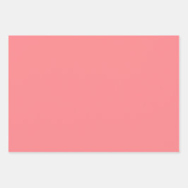 Schlicht Tulip Watermelon Rosa Farbtöne 3 Töne Geschenkpapier Set