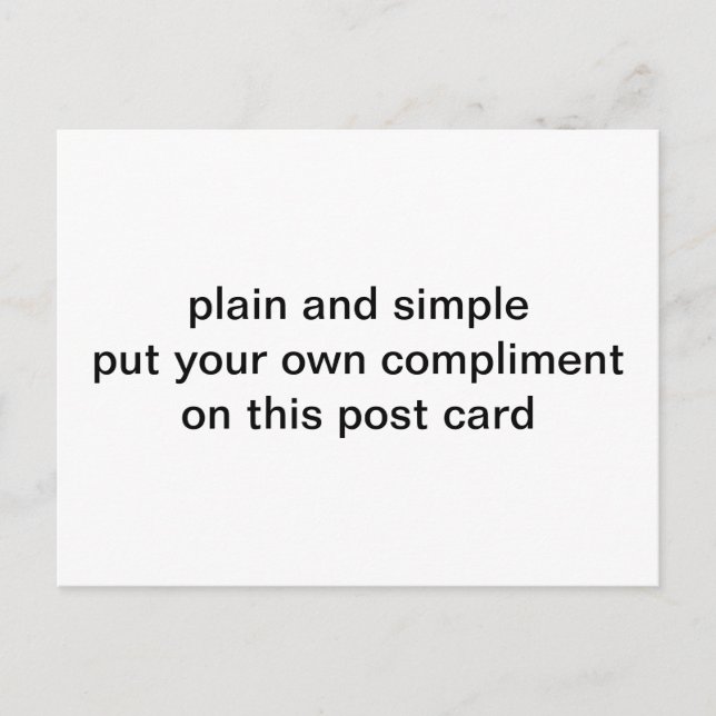 schlicht und einfach postkarte (Vorderseite)