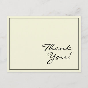 Schlicht und grundlegend "Danke!" Postkarte