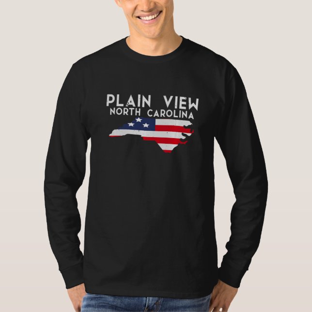 Schlicht View North Carolina USA Staat Amerika Rei T-Shirt (Vorderseite)