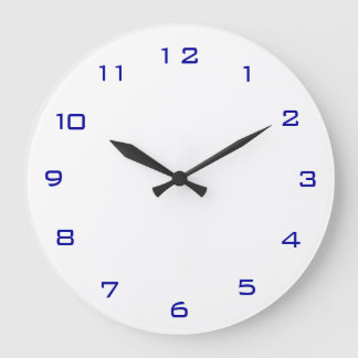 Schlicht Weiß und Blau> Schlichte Küchenuhren Große Wanduhr