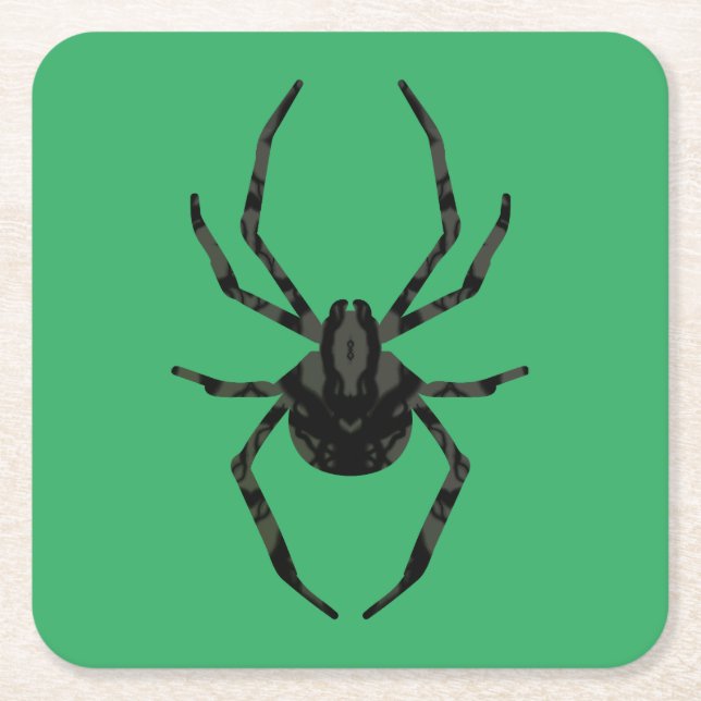 Schlichte Alte Spinne Rechteckiger Pappuntersetzer (Vorderseite)