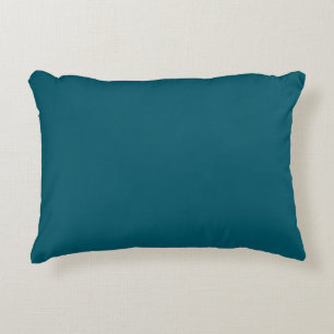 Schlichte aquamarine Pfau in fester Farbe Dekokissen